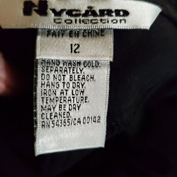 Nygard Jeans Womens 12 Black Stretch Corduroy Straight Leg - Picture 2 of 9